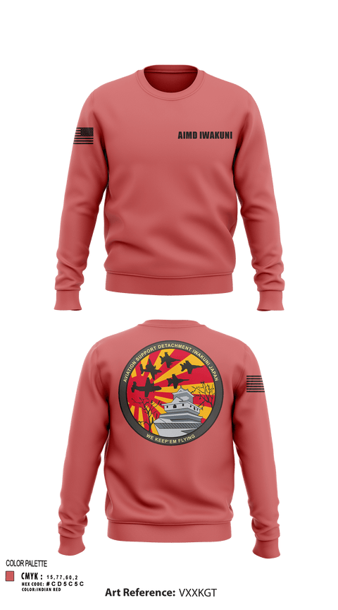 Crew Neck Sweatshirt, AIMD Iwakuni, Navy, Teamtime, Team time, sublimation, custom sports apparel, team uniforms, spirit wear, spiritwear, sports uniforms, custom shirts, team store, custom team store, fundraiser sports, apparel fundraiser