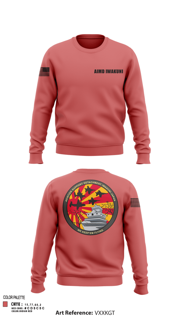 Crew Neck Sweatshirt, AIMD Iwakuni, Navy, Teamtime, Team time, sublimation, custom sports apparel, team uniforms, spirit wear, spiritwear, sports uniforms, custom shirts, team store, custom team store, fundraiser sports, apparel fundraiser