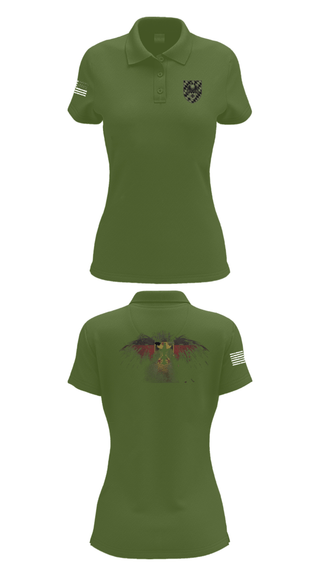 Women's Short Sleeve Performance Polo, 3./HSchRgt1, Army, Teamtime, Team time, sublimation, custom sports apparel, team uniforms, spirit wear, spiritwear, sports uniforms, custom shirts, team store, custom team store, fundraiser sports, apparel fundraiser