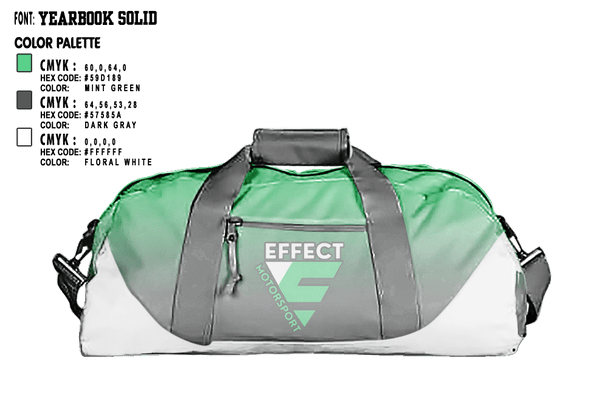 Duffle Bag, Effect Motorsport, E-Sports, Teamtime, Team time, sublimation, custom sports apparel, team uniforms, spirit wear, spiritwear, sports uniforms, custom shirts, team store, custom team store, fundraiser sports, apparel fundraiser