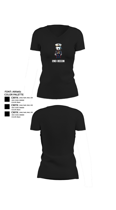2nd Recon 29703563 Women's Short Sleeve V-neck Shirt - 24