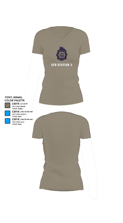 GFR Station 3 95444418 Women's Short Sleeve V-neck Shirt - 64