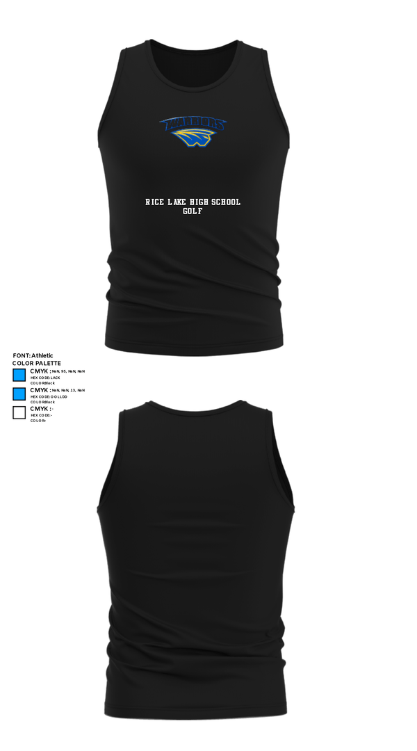 Tank Top, Rice Lake High School Golf, Golf, Teamtime, Team time, sublimation, custom sports apparel, team uniforms, spirit wear, spiritwear, sports uniforms, custom shirts, team store, custom team store, fundraiser sports, apparel fundraiser