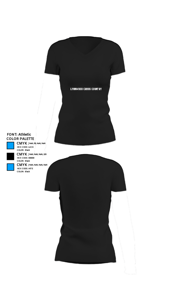 Womens Short Sleeve Vneck Shirt, Lynnwood Cross Country, Cross Country, Teamtime, Team time, sublimation, custom sports apparel, team uniforms, spirit wear, spiritwear, sports uniforms, custom shirts, team store, custom team store, fundraiser sports, apparel fundraiser