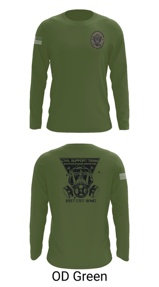 Long Sleeve Performance Shirt, 61st CST, Army, Teamtime, Team time, sublimation, custom sports apparel, team uniforms, spirit wear, spiritwear, sports uniforms, custom shirts, team store, custom team store, fundraiser sports, apparel fundraiser