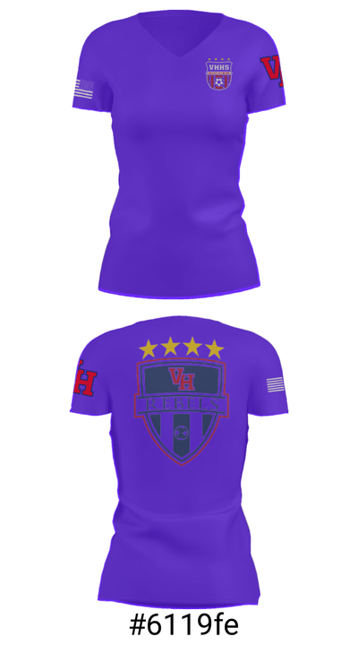 Vestavia Rebels 42509454 Women's Short Sleeve V-neck Shirt - 21
