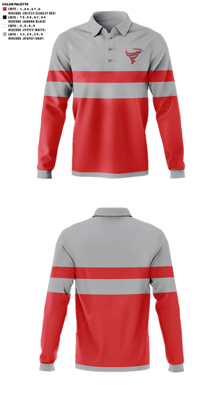 Long Sleeve Performance Polo, Bradford High School Golf, Golf, Teamtime, Team time, sublimation, custom sports apparel, team uniforms, spirit wear, spiritwear, sports uniforms, custom shirts, team store, custom team store, fundraiser sports, apparel fundraiser