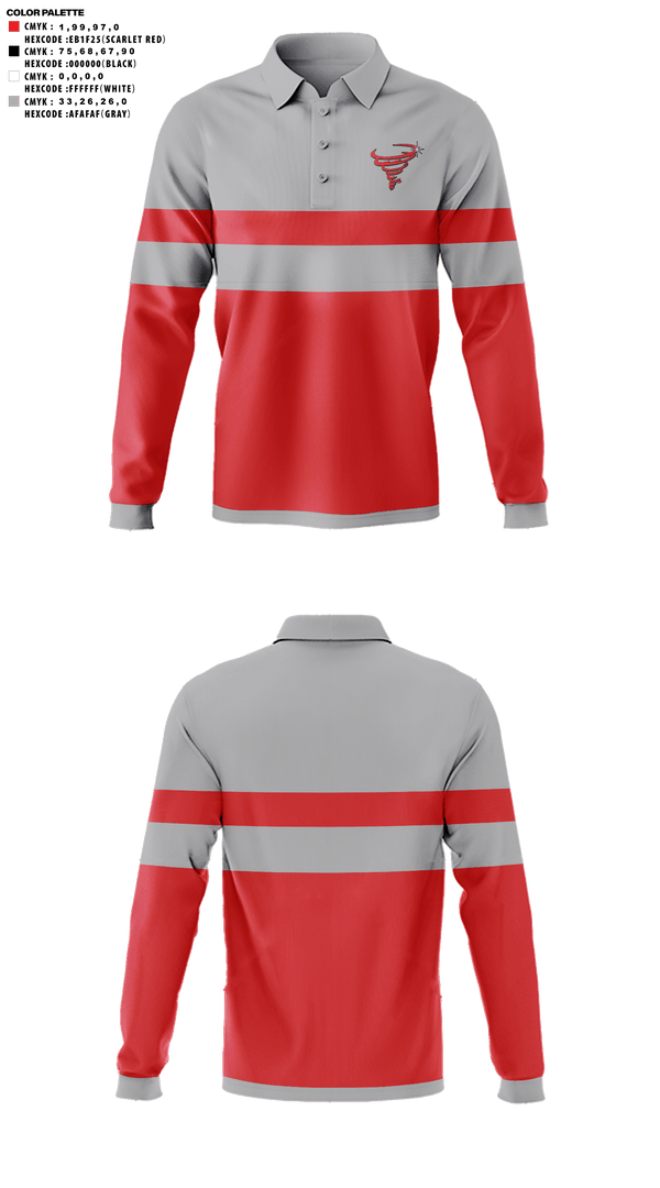 Long Sleeve Performance Polo, Bradford High School Golf, Golf, Teamtime, Team time, sublimation, custom sports apparel, team uniforms, spirit wear, spiritwear, sports uniforms, custom shirts, team store, custom team store, fundraiser sports, apparel fundraiser