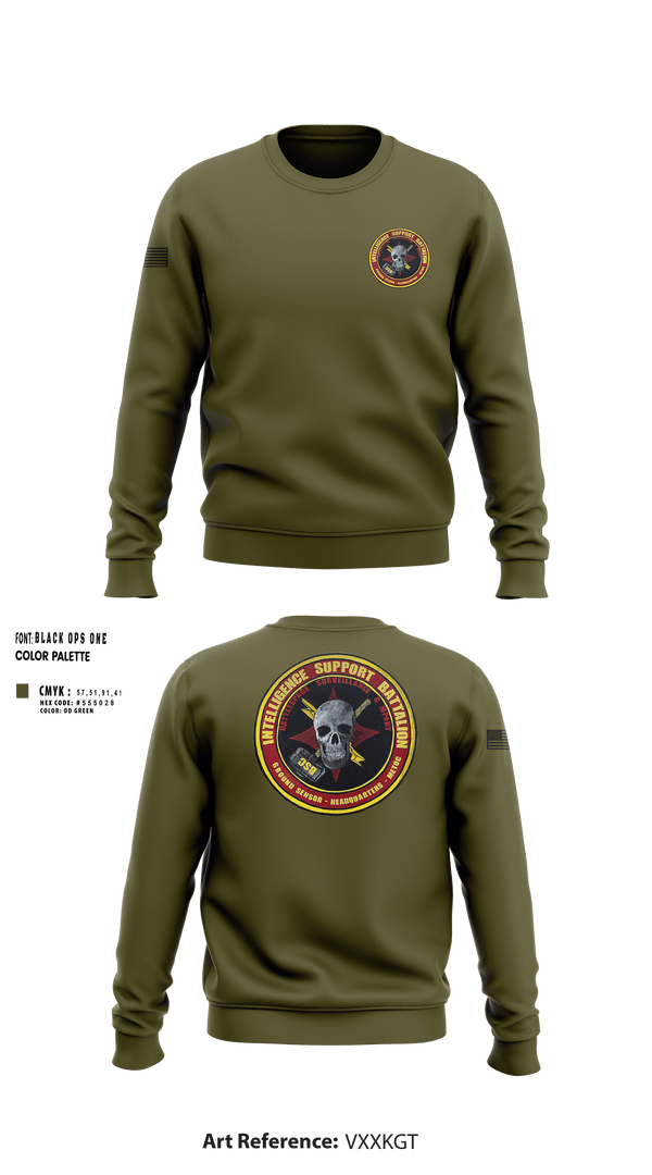 Crew Neck Sweatshirt, Battle Space Surveillance Company, Marines, Teamtime, Team time, sublimation, custom sports apparel, team uniforms, spirit wear, spiritwear, sports uniforms, custom shirts, team store, custom team store, fundraiser sports, apparel fundraiser