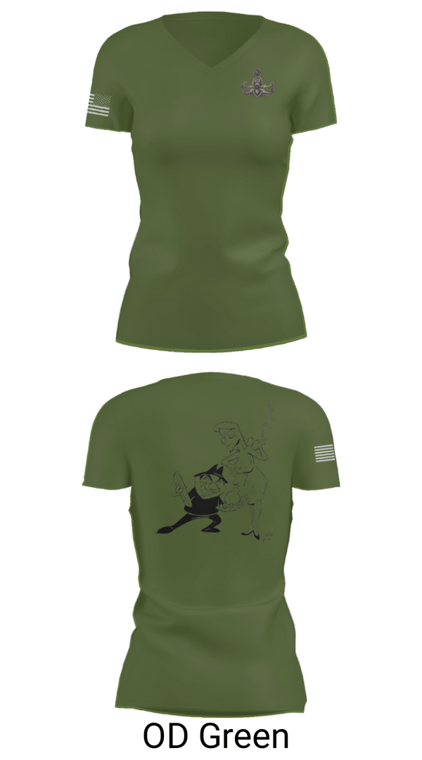 Women's Short Sleeve Vneck Shirt, 18th EOD Det, Army, Teamtime, Team time, sublimation, custom sports apparel, team uniforms, spirit wear, spiritwear, sports uniforms, custom shirts, team store, custom team store, fundraiser sports, apparel fundraiser