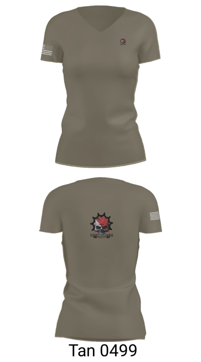 Bonecrushers 66346307 Women's Short Sleeve V-neck Shirt - 68
