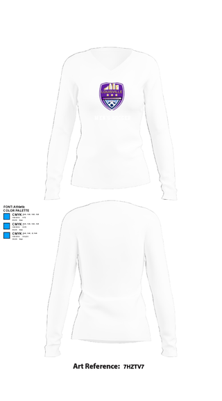 Women's Long Sleeve Vneck Shirt, Louisville Rising Star, Men's Soccer, Teamtime, Team time, sublimation, custom sports apparel, team uniforms, spirit wear, spiritwear, sports uniforms, custom shirts, team store, custom team store, fundraiser sports, apparel fundraiser