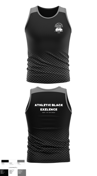 Tank Top, Athletic Black Excellence, Track & Field, Teamtime, Team time, sublimation, custom sports apparel, team uniforms, spirit wear, spiritwear, sports uniforms, custom shirts, team store, custom team store, fundraiser sports, apparel fundraiser