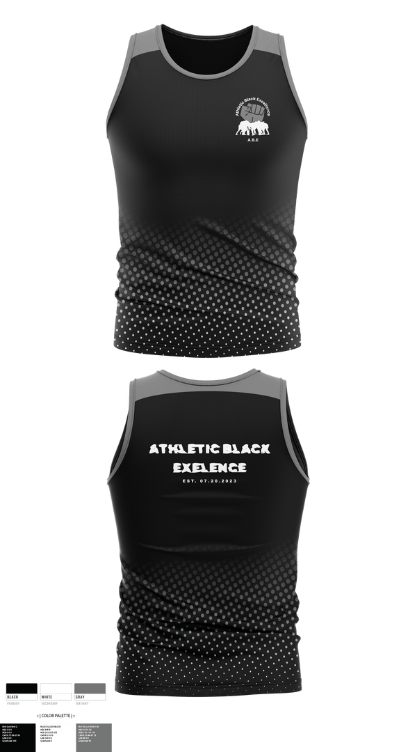 Tank Top, Athletic Black Excellence, Track & Field, Teamtime, Team time, sublimation, custom sports apparel, team uniforms, spirit wear, spiritwear, sports uniforms, custom shirts, team store, custom team store, fundraiser sports, apparel fundraiser
