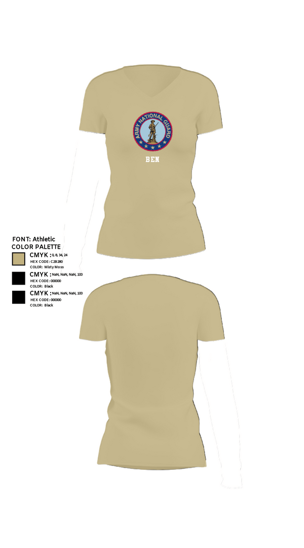 Women's Short Sleeve Vneck Shirt, Ben, National Guard, Teamtime, Team time, sublimation, custom sports apparel, team uniforms, spirit wear, spiritwear, sports uniforms, custom shirts, team store, custom team store, fundraiser sports, apparel fundraiser