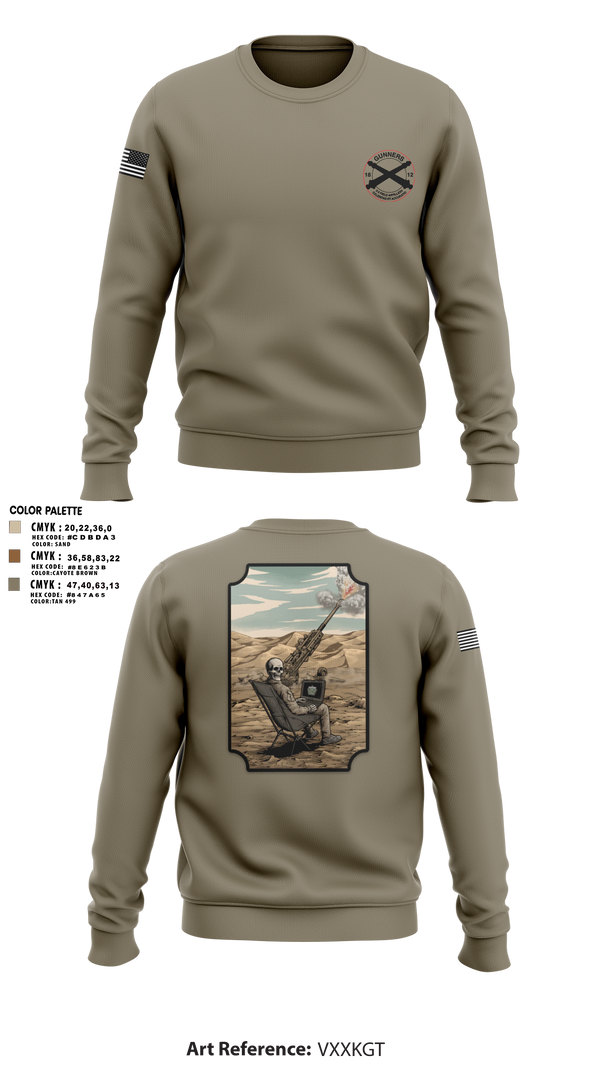 Crew Neck Sweatshirt, C-BTRY FDC, Army, Teamtime, Team time, sublimation, custom sports apparel, team uniforms, spirit wear, spiritwear, sports uniforms, custom shirts, team store, custom team store, fundraiser sports, apparel fundraiser