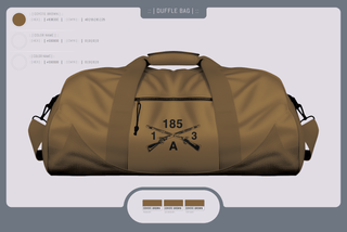 Duffle Bag, ACO 1-185INF, Army, Teamtime, Team time, sublimation, custom sports apparel, team uniforms, spirit wear, spiritwear, sports uniforms, custom shirts, team store, custom team store, fundraiser sports, apparel fundraiser