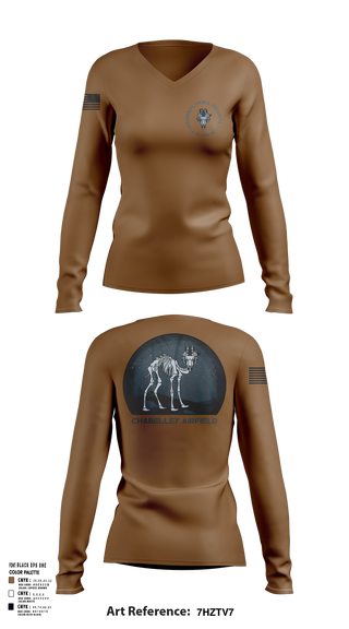Womens Long Sleeve Vneck Shirt, 1-112 INF Assassins, , Teamtime, Team time, sublimation, custom sports apparel, team uniforms, spirit wear, spiritwear, sports uniforms, custom shirts, team store, custom team store, fundraiser sports, apparel fundraiser
