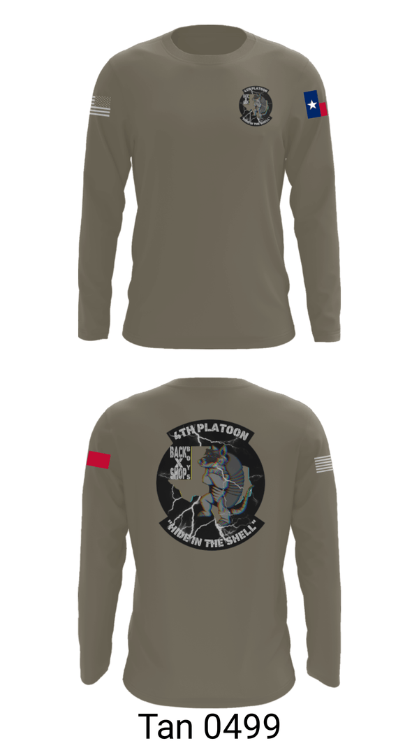 Long Sleeve Performance Shirt, 90th ASB B co 4Th Platoon, Army, Teamtime, Team time, sublimation, custom sports apparel, team uniforms, spirit wear, spiritwear, sports uniforms, custom shirts, team store, custom team store, fundraiser sports, apparel fundraiser
