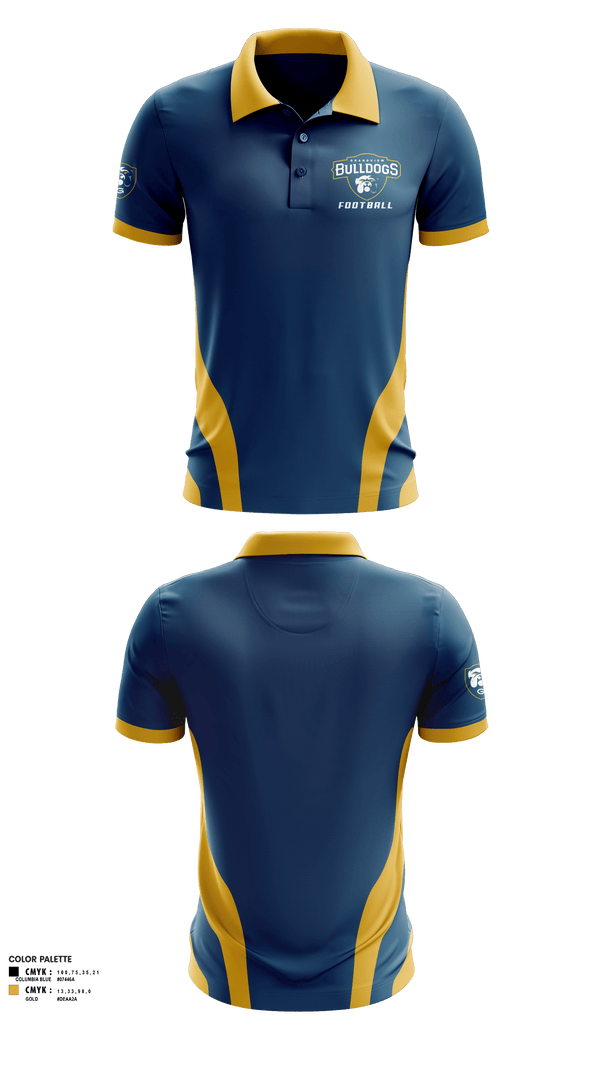 Short Sleeve Performance Polo, Grandview Middle School Football, Football, Teamtime, Team time, sublimation, custom sports apparel, team uniforms, spirit wear, spiritwear, sports uniforms, custom shirts, team store, custom team store, fundraiser sports, apparel fundraiser