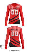 East Surry High School Volleyball 86849960 Women's Long Sleeve V-neck Shirt - 121
