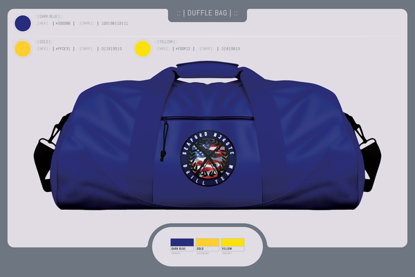 Duffle Bag, Seaford NJROTC, Navy, Teamtime, Team time, sublimation, custom sports apparel, team uniforms, spirit wear, spiritwear, sports uniforms, custom shirts, team store, custom team store, fundraiser sports, apparel fundraiser