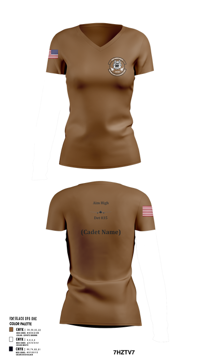 Detachment 035 78200386 Women's Short Sleeve V-neck Shirt - 113