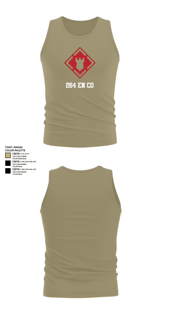 Tank Top, 264 EN CO, Army, Teamtime, Team time, sublimation, custom sports apparel, team uniforms, spirit wear, spiritwear, sports uniforms, custom shirts, team store, custom team store, fundraiser sports, apparel fundraiser