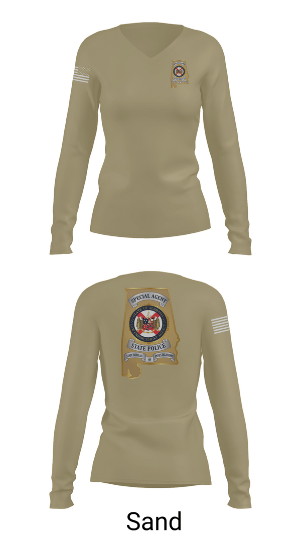 Womens Long Sleeve Vneck Shirt, Major Crimes, , Teamtime, Team time, sublimation, custom sports apparel, team uniforms, spirit wear, spiritwear, sports uniforms, custom shirts, team store, custom team store, fundraiser sports, apparel fundraiser