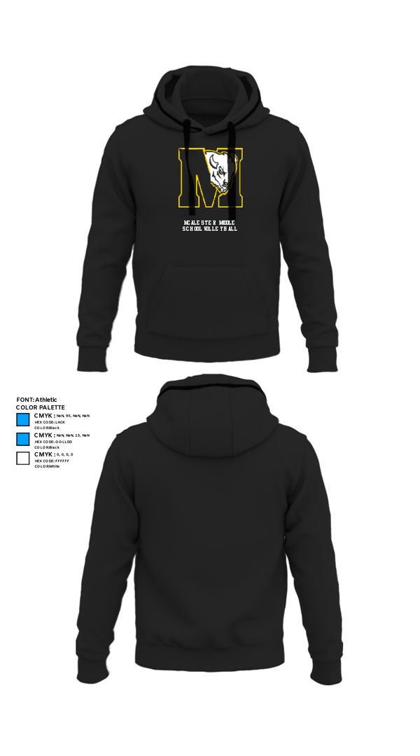 Hoodie, McAlester Middle School Volleyball, Women's Volleyball, Teamtime, Team time, sublimation, custom sports apparel, team uniforms, spirit wear, spiritwear, sports uniforms, custom shirts, team store, custom team store, fundraiser sports, apparel fundraiser