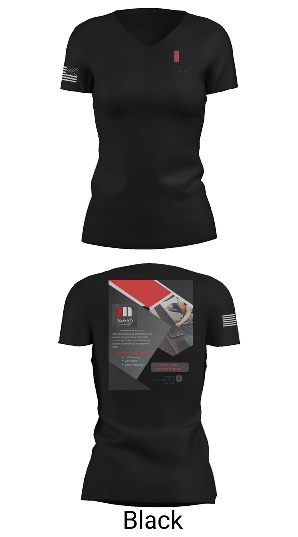 Womens Short Sleeve Vneck Shirt, Badotti Flooring, , Teamtime, Team time, sublimation, custom sports apparel, team uniforms, spirit wear, spiritwear, sports uniforms, custom shirts, team store, custom team store, fundraiser sports, apparel fundraiser