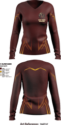 West Tampa spartans 17647688 Women's Long Sleeve V-neck Shirt -1 1
