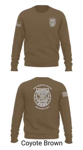Crew Neck Sweatshirt, San Marcos Police Mounted Unit, , Teamtime, Team time, sublimation, custom sports apparel, team uniforms, spirit wear, spiritwear, sports uniforms, custom shirts, team store, custom team store, fundraiser sports, apparel fundraiser