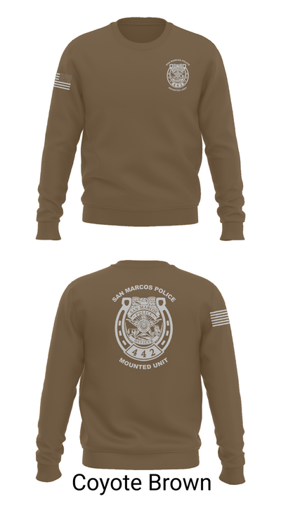 San Marcos Police Mounted Unit 48191371 Crew Neck Sweatshirt - 5