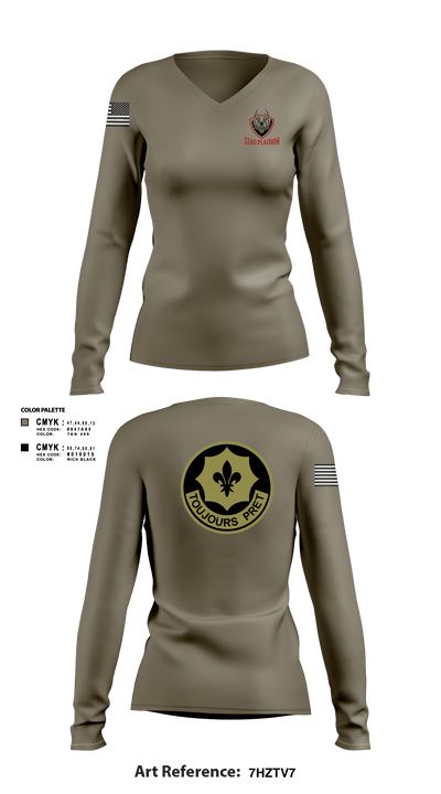 2/2 E TRP 347348982 Women's Long Sleeve V-neck Shirt - 1