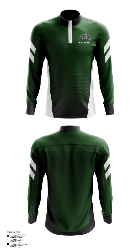 Quarter Zip Jacket, Panthers Volleyball, Women's Volleyball, Teamtime, Team time, sublimation, custom sports apparel, team uniforms, spirit wear, spiritwear, sports uniforms, custom shirts, team store, custom team store, fundraiser sports, apparel fundraiser