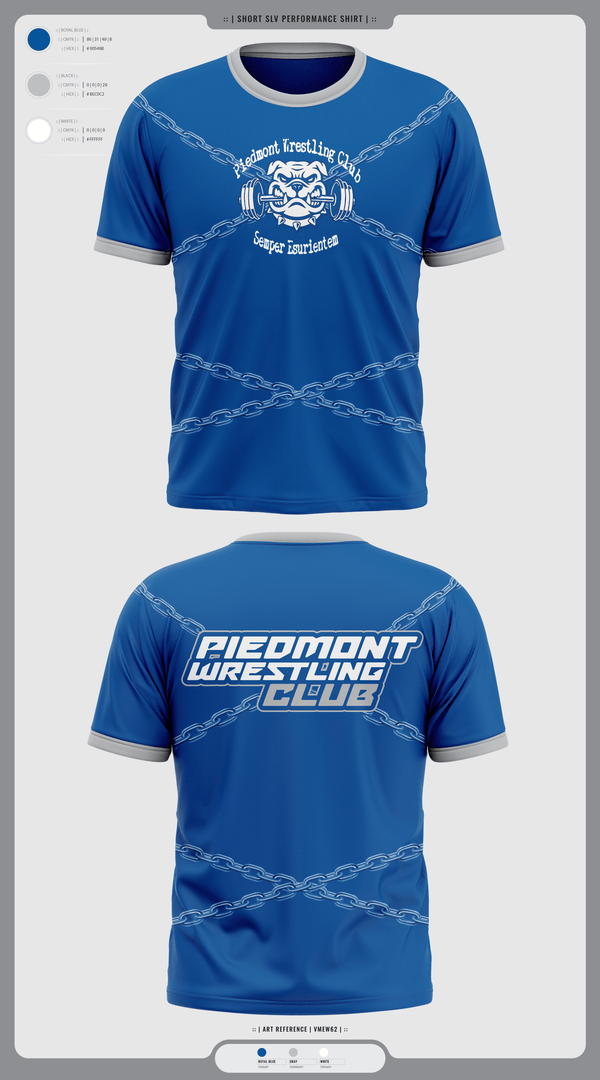 Short Sleeve Performance Shirt, Piedmont Youth Wrestling, Wrestling, Teamtime, Team time, sublimation, custom sports apparel, team uniforms, spirit wear, spiritwear, sports uniforms, custom shirts, team store, custom team store, fundraiser sports, apparel fundraiser