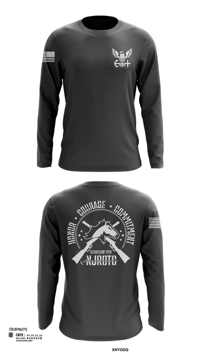 Kennesaw Mountain NJROTC 60987688 Long Sleeve Performance Shirt - 125