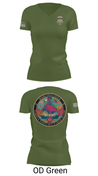 Criminal Apprehension Program 50109474 Women's Short Sleeve V-neck Shirt - 46