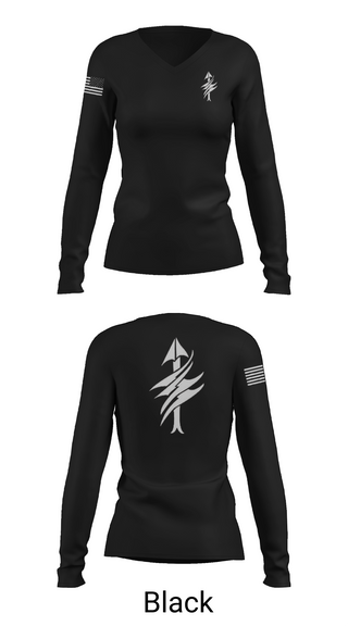 Womens Long Sleeve Vneck Shirt, 3rd Battalion 2nd Marines Scout Sniper Platoon, Marines, Teamtime, Team time, sublimation, custom sports apparel, team uniforms, spirit wear, spiritwear, sports uniforms, custom shirts, team store, custom team store, fundraiser sports, apparel fundraiser