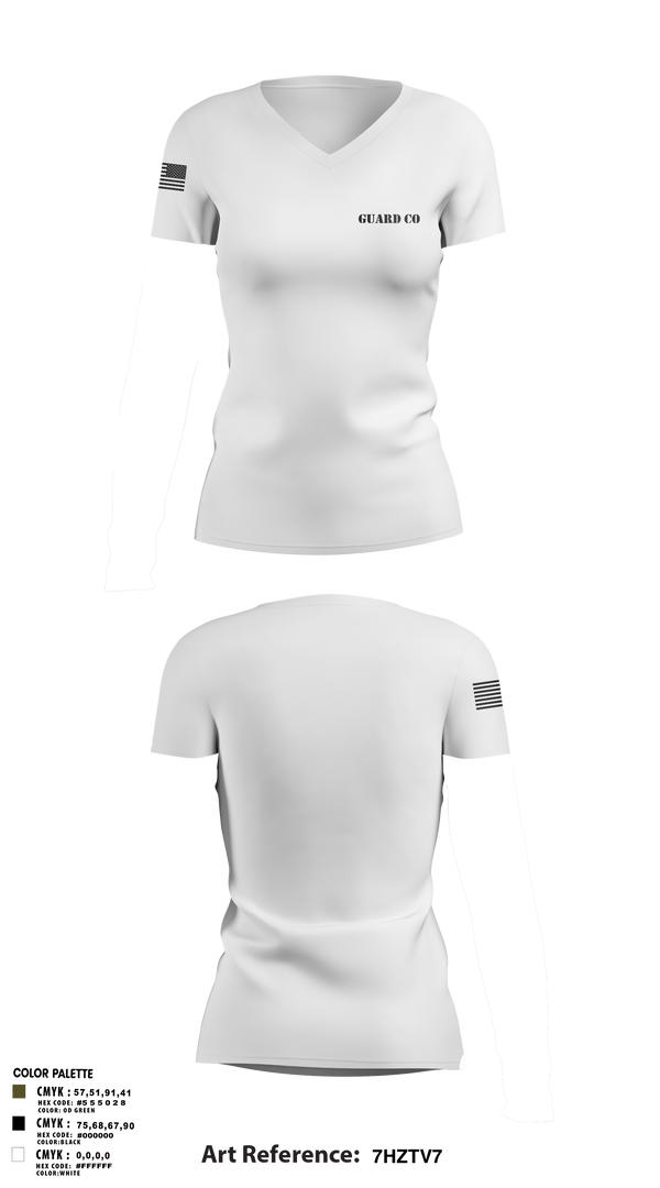 Womens Short Sleeve Vneck Shirt, Guard Co, , Teamtime, Team time, sublimation, custom sports apparel, team uniforms, spirit wear, spiritwear, sports uniforms, custom shirts, team store, custom team store, fundraiser sports, apparel fundraiser