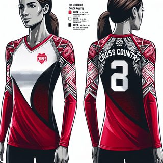 Womens Long Sleeve Vneck Shirt, Southern Cayuga Senior High School Cross Country, Cross Country, Teamtime, Team time, sublimation, custom sports apparel, team uniforms, spirit wear, spiritwear, sports uniforms, custom shirts, team store, custom team store, fundraiser sports, apparel fundraiser