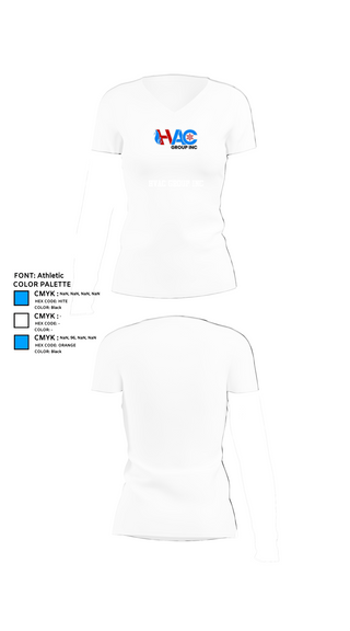 Womens Short Sleeve Vneck Shirt, HVAC group Inc, , Teamtime, Team time, sublimation, custom sports apparel, team uniforms, spirit wear, spiritwear, sports uniforms, custom shirts, team store, custom team store, fundraiser sports, apparel fundraiser