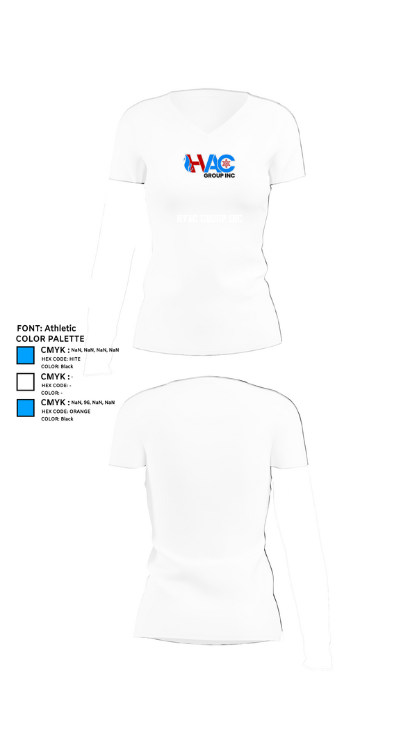 Womens Short Sleeve Vneck Shirt, HVAC group Inc, , Teamtime, Team time, sublimation, custom sports apparel, team uniforms, spirit wear, spiritwear, sports uniforms, custom shirts, team store, custom team store, fundraiser sports, apparel fundraiser