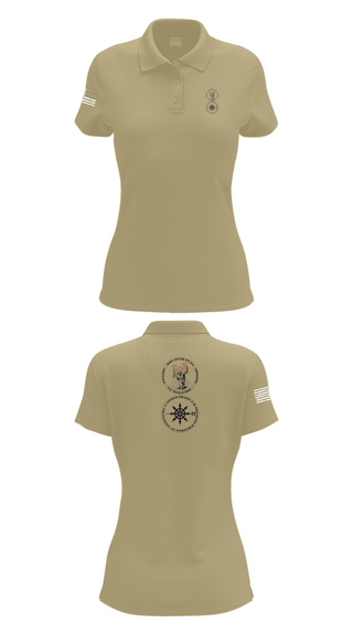 Women's Short Sleeve Performance Polo, 205th HHC, National Guard, Teamtime, Team time, sublimation, custom sports apparel, team uniforms, spirit wear, spiritwear, sports uniforms, custom shirts, team store, custom team store, fundraiser sports, apparel fundraiser