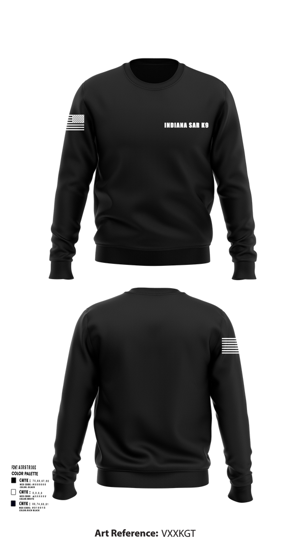 Crew Neck Sweatshirt, Indiana SAR K9, , Teamtime, Team time, sublimation, custom sports apparel, team uniforms, spirit wear, spiritwear, sports uniforms, custom shirts, team store, custom team store, fundraiser sports, apparel fundraiser