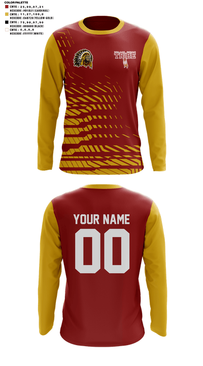 Tulare Union High School Soccer 67227242 Long Sleeve Performance Shirt - 41