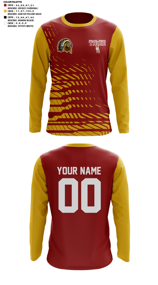 Long Sleeve Performance Shirt, Tulare Union High School Soccer, Men's Soccer, Teamtime, Team time, sublimation, custom sports apparel, team uniforms, spirit wear, spiritwear, sports uniforms, custom shirts, team store, custom team store, fundraiser sports, apparel fundraiser