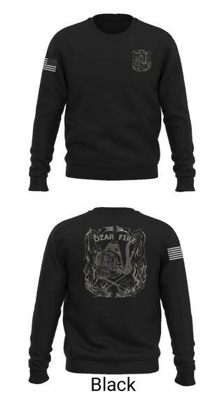 Crew Neck Sweatshirt, OZARK FIRE, Fire Department, Teamtime, Team time, sublimation, custom sports apparel, team uniforms, spirit wear, spiritwear, sports uniforms, custom shirts, team store, custom team store, fundraiser sports, apparel fundraiser
