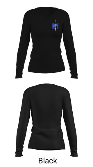 Women's Long Sleeve Vneck Shirt, iMater Knights, Track & Field, Teamtime, Team time, sublimation, custom sports apparel, team uniforms, spirit wear, spiritwear, sports uniforms, custom shirts, team store, custom team store, fundraiser sports, apparel fundraiser